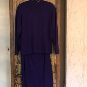 St John in Purple Pant Suiting